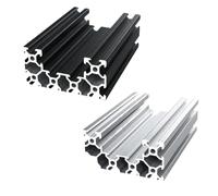 4080 C-Beam Aluminum Extrusion Profile 550-1500mm, 2Pcs - EU Standard Linear Rail Slider Slot For 3D Printer And CNC Router(Silver Anodized,750mm)