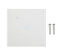 40A per tuya Smart WiFi interruttore per scaldabagno, 8000W controllo touch con assistente vocale e timer, telecomando tramite app, pannello in vetro ABS antincendio da incasso, 86 x 86 mm (bianco)
