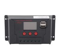 40A Solar Charging Controller | 12V / 24V Auto PWM Battery Regulator | Portable Solar Controller for Lead - Type / Ternary Lithium / LiFePO4 | 20A Discharge, Dual USB