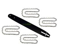 40cm 1,3mm 3/8" 57 TG Barra guida + 4 catene compatibili con Makita DUC 252 Z DUC252Z