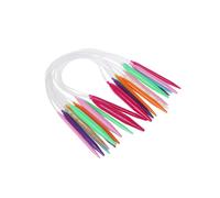 (40CM) 12x Plastic Circular Knitting Needle Crochet Set Craft Multicolor Tube 40cm 80cm 80CM