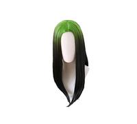 40cm Anime Bad guy Billie Long Straight Wig Women Green Black Ombre Hair Synthetic American singer Party Wigs Cosplay