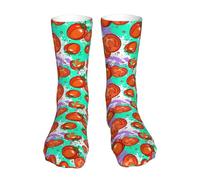 40Cm Calzini Da Equipaggio Comodo Calzini Al Polpaccio Divertenti Calze Cute Tomato Tie Dye Per Festa Del Papà Adulti Donna