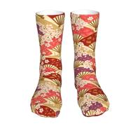 40Cm Calzini Da Lavoro Elasticizzato Calzini Uomo Comodo Calze Lunghe Japan Cherry Flower Per Natale Uomo Running