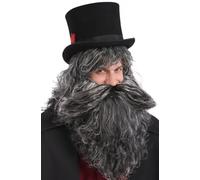 40cm Grigio Mago Barba & Tache Costume Uomo Anziano Hagrid Caverne Tramp Mr Twit