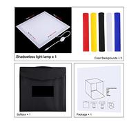 40cm Photo Softbox Portable Folding Studio Box Shooting Tent Box Kit con fondali a 5 colori con lampada a luce senza ombre Per la fotografia in studio(Add US Lamp)