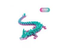 (40CM,Silk Candy)3D Printing Decoration Joint Movable Crystal Gem Dragon Decoration Hand-Made Suit Dragon Decoration