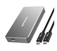 40Gbps Case SSD M.2 NVMe Enclosure per Thunderbolt 3/4,USB 4/3.2/3.1/3.0/2.0, NVMe Case con Supporto di dimensioni 2280 M&B/M Key, SSD Case Esterno in Lega di Alluminio Cable USB C