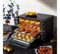 40L large capacity electric oven, 60 minutes free timer, built-in baking light, 90℃~230℃ temperature control, toaster, can bake, roast and grill