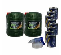 40L Olio Motore FANFARO GSX 15W-40 8x MANNOL Flush Motore ADDITIVO