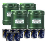 40L Olio Motore FANFARO TDI 10W-40 8x MANNOL Flush Motore ADDITIVO