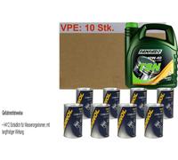 40L Olio Motore FANFARO TSN 10W-40 8x MANNOL Leak-Stop ADDITIVO