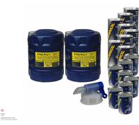 40L Olio Motore MANNOL Energia Formula JP 5W-30 8xLeak-Stop + Motore Dottore
