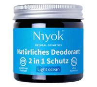 Niyok 2 in 1 crema deodorante antitraspirante - Oceano chiaro 40 ml