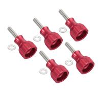 40mm Lungo Alluminio Lega Viti a Testa Zigrinata,5pz M5 19mm,Rosso