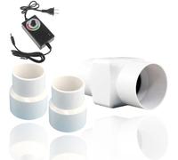 40mm Ventola Aspirazione Regolabile 36m³/h Estrattore aria in linea con Controllore di Velocità Variabile, 6W Basso Consumo, Ventola Aspiratore per Fognatura, Garage, Serra, Pet, 40mm