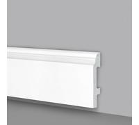 40mt di Battiscopa in duro polimero ducale barocco 95x15mm T62 Bianco