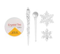 40PC Snowflake Icicle Ornamenti Natalizi Ornamenti di Capodanno Ornamenti T8123