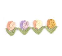 40pcs 3.6x3.1cm Colored Mix Tulip Pattern Patchwork Patches Embroidery Clothes Sewing Accessories Hairpin Appliques DIY Supplies(Mixed)
