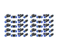 40Pcs 4 forme 1/4"raccordi rapidi di spinta dell'aria, collegamento rapido spingono dentro per collegare il raccordo del tubo dell'acqua (Type 1)