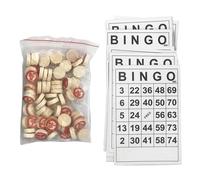 40pcs Bingo Carte di Facile Lettura 75 Numeri Chip Gioco di Carte Gioco di
