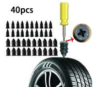 40pcs-Car Vuoto Pneumatici Tubeless Riparazione Forature Gomma Vite Chiodi Kit /