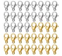 40pcs estensori a moschettone, in acciaio inox, connettore per braccialetti e collane, estensori per gioielli fai da te, regali per donne e ragazze