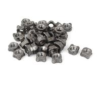 40pcs M8 x 1.25mm Pitch Carbon Steel Square Weld Nuts for Screws Fasteners