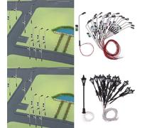40pcs Mini Model Railway Train Lampione LED Lampioni HO Scala 1:100