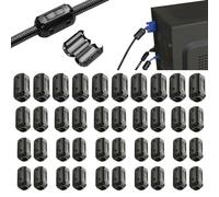 40pcs Nuclei di Ferrite, Ferrite Anello Nucleo, ferrite antidisturbo,Anti-Interferenza Alta Frequenza Filtro RFI EMI Soppressore di Rumore, per Cavo Video, Cavo coassiale, 3.5mm 5mm 7mm 9mm Nero