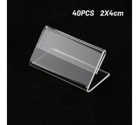 40pcs Plastica Trasparente Etichetta Supporti Insegna Espositore for Negozio