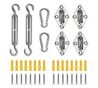 40pcs Shade Vela Hardware 304 Acciaio Inox Per Rettangolo Per Ombrello Solare Vela Installazione Per Giardino Esterno