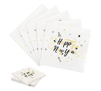 40PCS Tovaglioli Happy New Year TAROME Capodanno Tovagliolo Tovaglioli da Cocktail per Decorazione Cena Pranzo Festa Cena a Casa Festa Serale Cocktail Antipasto(33cm*33cm)