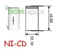 40pz BATTERIA RICARICABILE NI-CD SC 1.2V 2000mAh 22x42mm A SALDARE BC2046-10