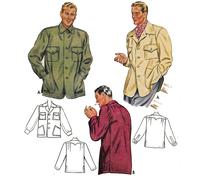 40s Motivo - Uomo Lungo Maniche Camicia O Giacca - Giropetto = 44 - 117cm (112-