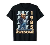 40th Birthday Bear Legends July 1985 40 Years Old For Mens Maglietta