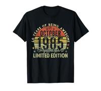 40th Birthday Gifts Vintage October 1985 40 Years Old Men Maglietta