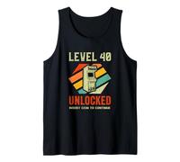40th Birthday Retro Gamer Level 40 Unlocked Canotta