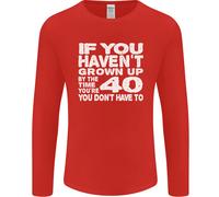 40th Compleanno 40 Età Don'T Grow Up Divertente Uomo Maniche