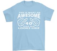 40th Compleanno 40 Età This Is What T-Shirt 100% Cotone