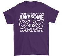 40th Compleanno 40 Età This Is What T-Shirt 100% Cotone