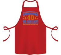 40th Compleanno Girevole 40 Is Ottimo Anni di Età Cotone Grembiule 100% Organico