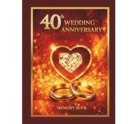 40th Wedding Anniversaty Memory Book: Nice keepsake for celebrating Ruby Anniverasary, Guest book for warm messages from family and friends