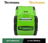 40V 6000mAh Al litio Batteria per Greenworks G-MAX 29462 29472 20302 20672 20202