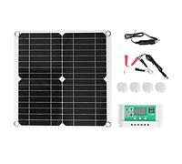 40W 18V Monocrystalline Silicon Flexible Solar Panel with 20A Solar Charge Controller USB Dual Ports High Efficiency Portable Solar Panel Kit for RV Camping