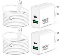 40W 2-Porto Caricatore USB C Caricabatterie per iPhone 17 Pro Max 17 Air, iPhone 16 16e 15 Pro Max Plus, per Apples iPad 10 11 A16, 30W+10W Carica Batteria Rapido + Originale Tipo C Cavo 2M