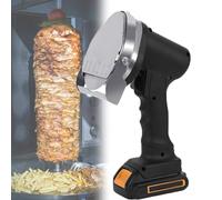 40w Handheld Meat Slicer, Electric Kebab Slicer with 2 Blades & Adjustable Thickness 0-8mm, Easy-Clean Detachable Blade, Powerful & Quiet Motor, for Restaurants, Roast Meat Shops, Snack
