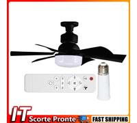 40W LED Fan Lamp with Big Remote Control for Home (Black Extension Connector)