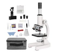 40x-2000X Monoculare Studenti Laboratorio Educativo HD Microscopio Biologico Luci LED Supporto for Cellulare Studio Vacanza