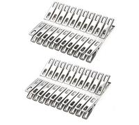 40x Acciaio Inox Mollette da Bucato Sacchetto Antivento Grafette Piccolo Forte